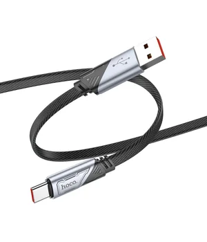 Дата кабель Hoco U119 Machine charging data USB to Type-C 5A (1.2m) Black