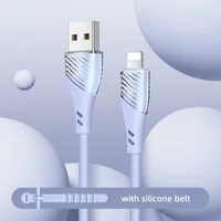 Дата кабель Usams US-SJ493 U65 Liquid Silicone USB to Lightning 3A 1m Голубой