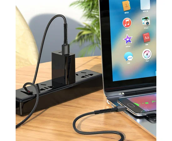 Дата кабель Hoco X71 "Especial" MicroUSB (1m) Black