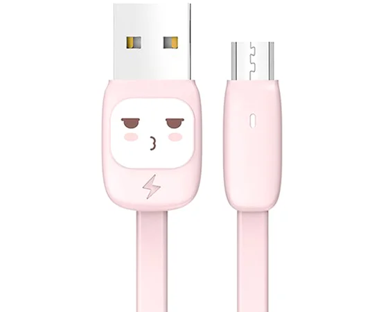 Дата кабель USAMS US-SJ233 U7 USB to MicroUSB (1.2m) Розовый