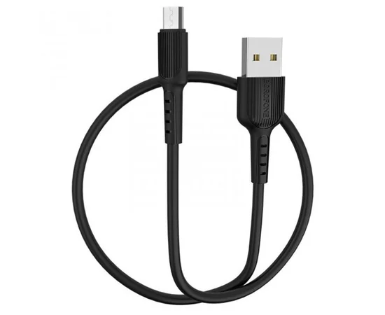 Дата кабель Borofone BX16 USB to MicroUSB (1m) Черный
