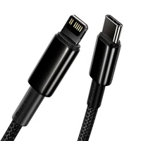 Дата кабель Baseus Tungsten Gold Type-C to Lightning PD 20W (1m) (CATLWJ) Чорний