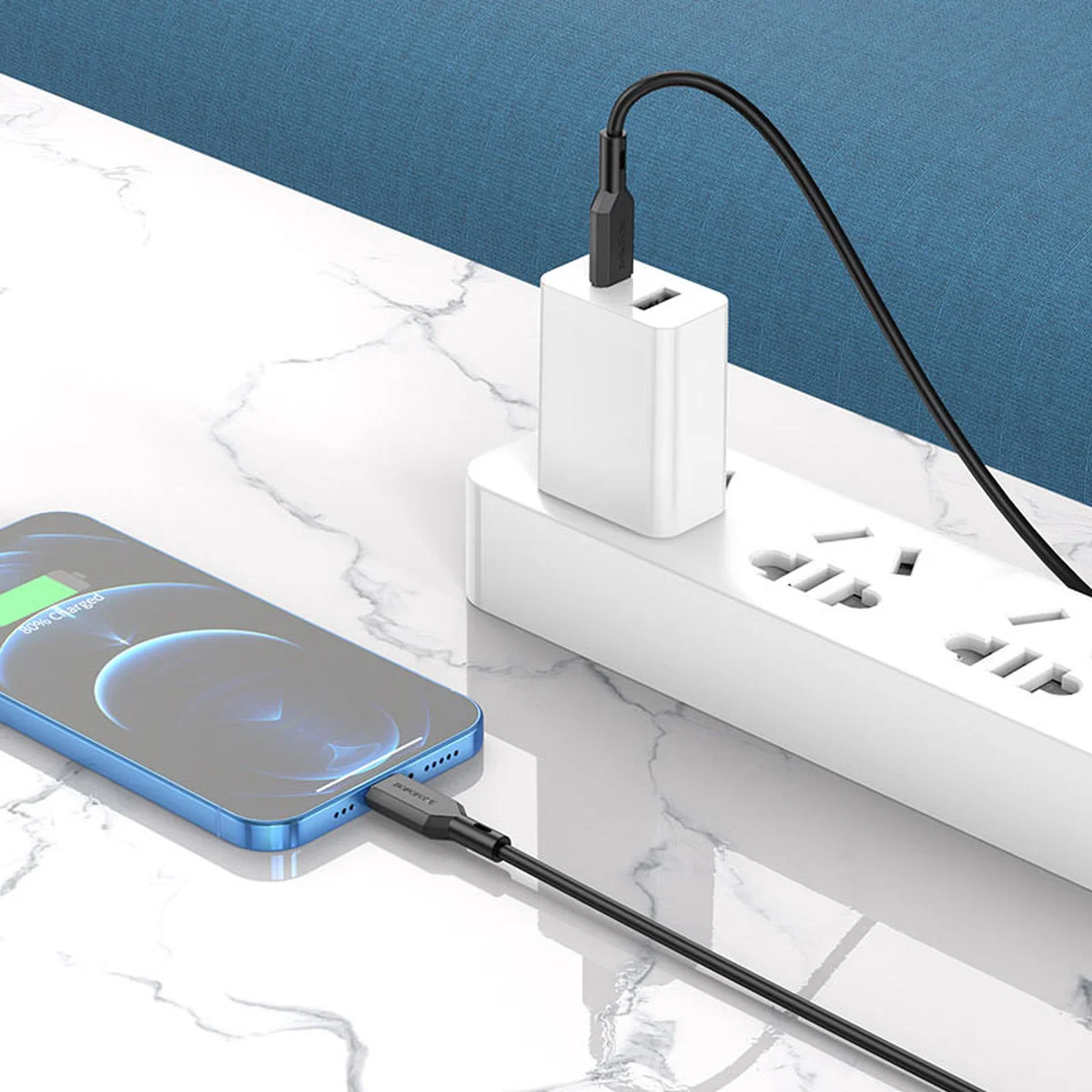 Дата кабель Borofone BX70 Type-C to Lightning 20W (1m) Черный