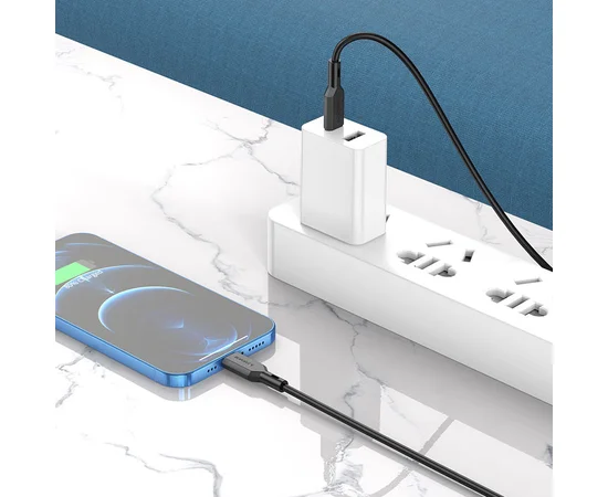 Дата кабель Borofone BX70 Type-C to Lightning 20W (1m) Черный