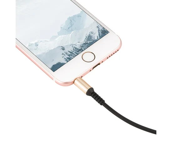 Аудио кабель Aux Hoco UPA02 With Mic (2m) Черный