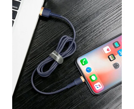 Дата кабель Baseus Cafule Lightning Cable 1.5A (2m) (CALKLF-C) Золотой / Синий