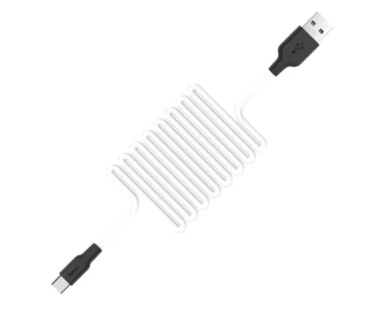 Дата кабель Hoco X21 Plus Silicone Type-C Cable (1m) Чорний / Білий