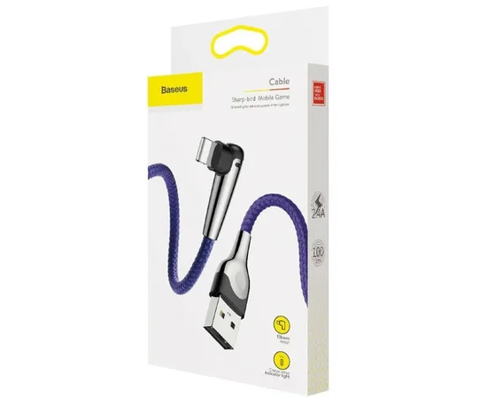 Дата кабель Baseus Sharp-Bird Mobile Game Lightning Cable 2.4A (1m) Фиолетовый