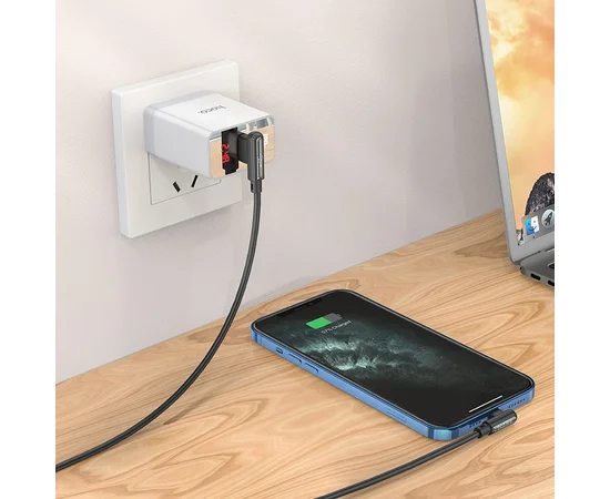 Дата кабель Borofone BX58 Lucky USB to Lightning (1m) Черный