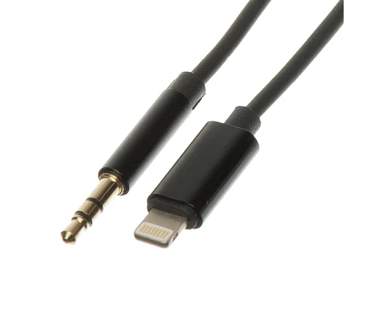 Переходник Lightning - 3.5 AUX 1m  Черный