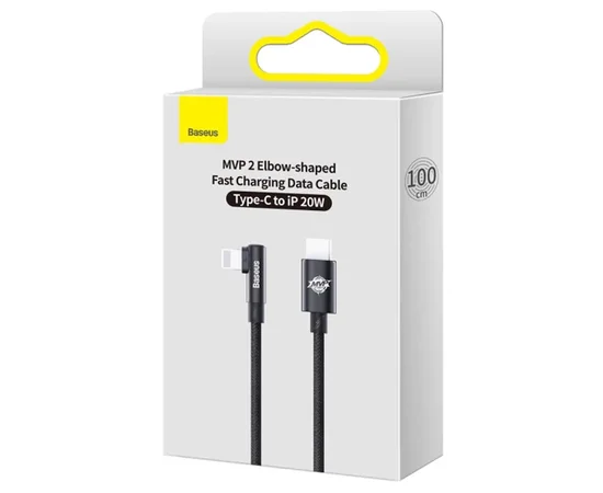 Дата кабель Baseus MVP 2 Elbow-shaped Type-C to Lightning 20W (1m) (CAVP000201) Black