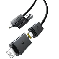 Дата кабель Baseus Versatile Two-for-Two USB/Type-C to Type-C/Lightning 60W (2m) (P10383000) Cluster Black