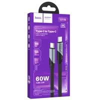 Дата кабель Hoco U119 Machine charging data Type-C to Type-C 60W (1.2m) Black