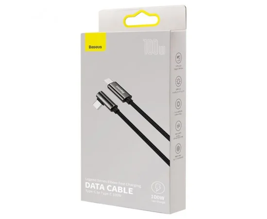 Дата кабель Baseus Legend Series Elbow Type-C to Type-C 100W (2m) (CATCS-A01) Black