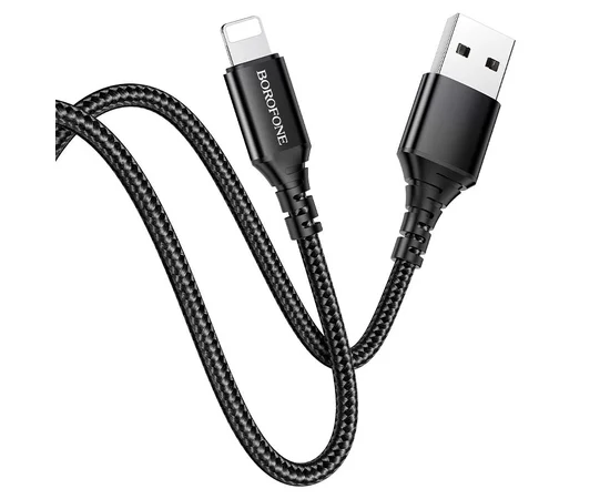Дата кабель Borofone BX54 Ultra bright USB to Lightning (1m) Черный