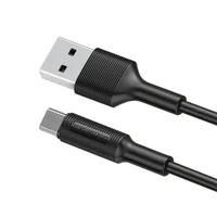Дата кабель Borofone BX1 EzSync USB to MicroUSB (1m) Чорний
