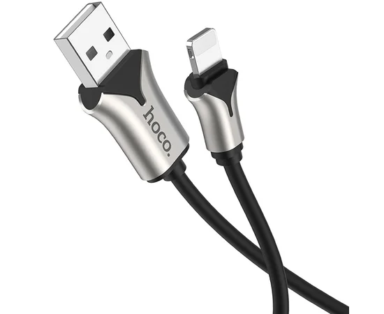 Дата кабель Hoco U67 "Soft Silicone" Lightning (1.2m) Черный