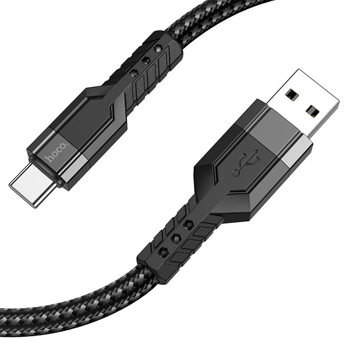 Дата кабель Hoco U110 charging data sync USB to Type-C (1.2 m) Черный