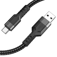 Дата кабель Hoco U110 charging data sync USB to Type-C (1.2 m) Черный