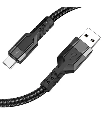 Дата кабель Hoco U110 charging data sync USB to Type-C (1.2 m) Черный