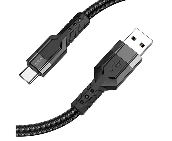 Дата кабель Hoco U110 charging data sync USB to Type-C (1.2 m) Черный