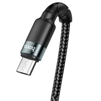Дата кабель Hoco DU46 Charging USB to MicroUSB (1m) Черный