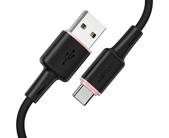 Дата кабель Acefast C2-04 USB-A to USB-C zinc alloy silicone (1m) Black