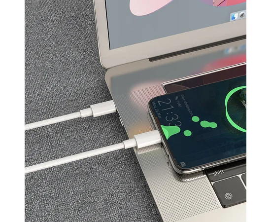 Дата кабель Hoco X51 "High-power" Type-C to Type-C 100W (1m) Белый