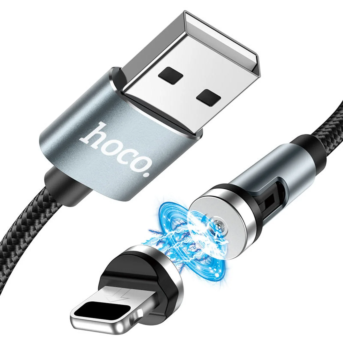 Дата кабель Hoco U94 "Universal magnetic" Lightning (1.2 m) Черный
