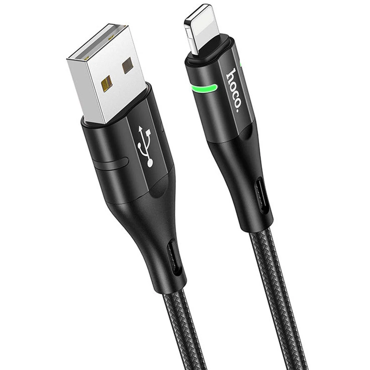 Дата кабель Hoco U93 "Shadow" Lightning (1.2 m) Черный