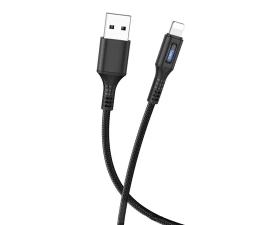 Дата кабель Hoco U79 "Admirable Smart Power" lightning (1.2М) Черный