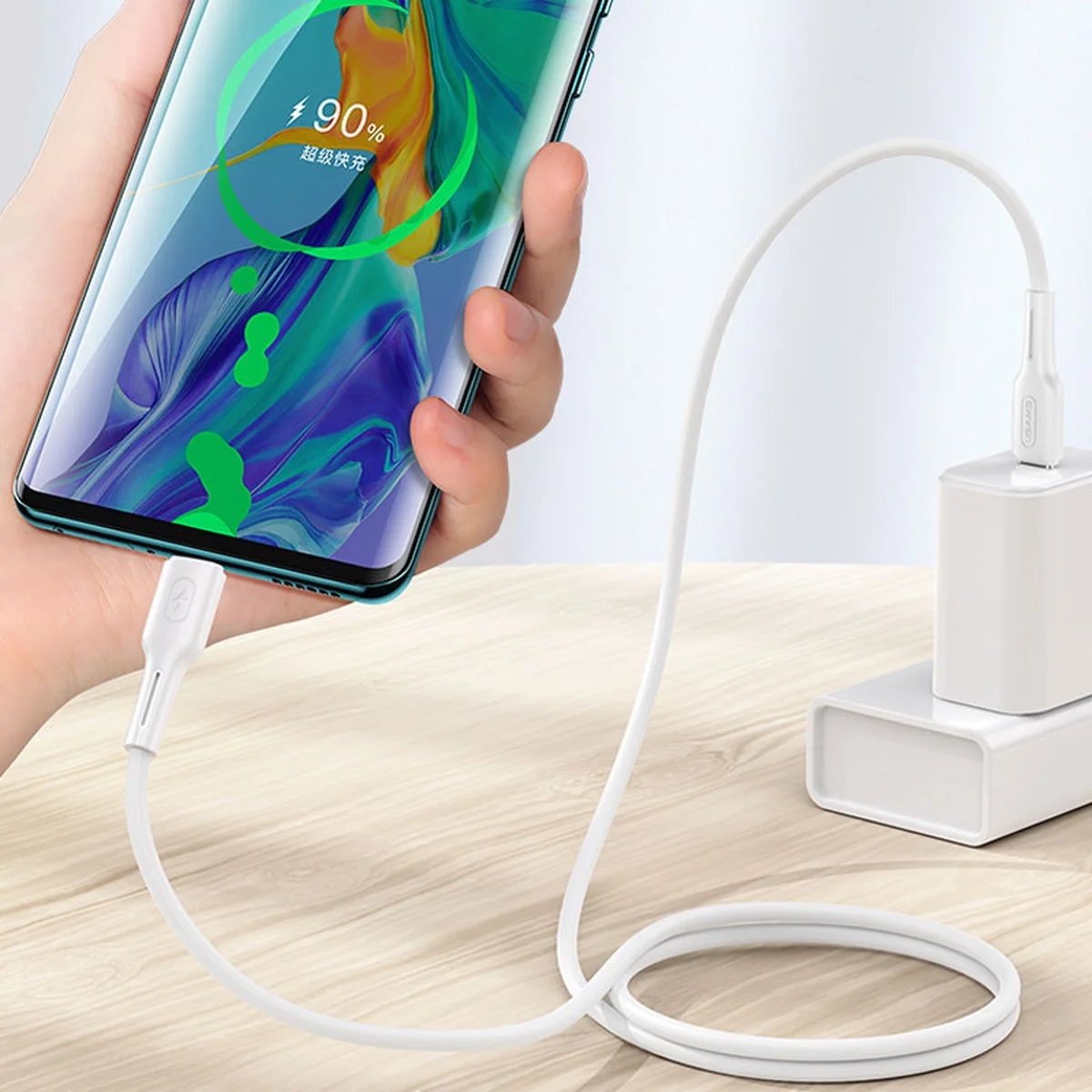 Дата кабель USAMS US-SJ459 U43 Type-C to Type-C 100W PD (1.2m) Білий