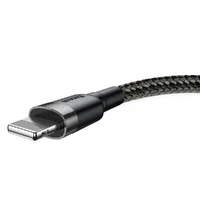 Дата кабель Baseus Cafule Lightning Cable 1.5A (2m) Серый / Черный