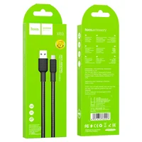 Дата кабель Hoco X69 Jaeger USB to MicroUSB (1m) Black / White