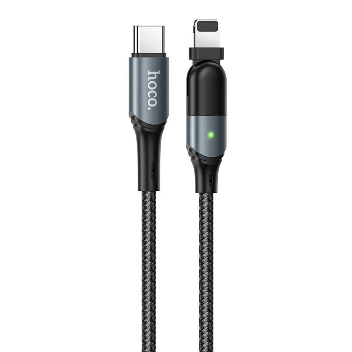 Дата кабель Hoco U100 "Orbit PD" Type-C to Lightning (1.2 m) Чорний