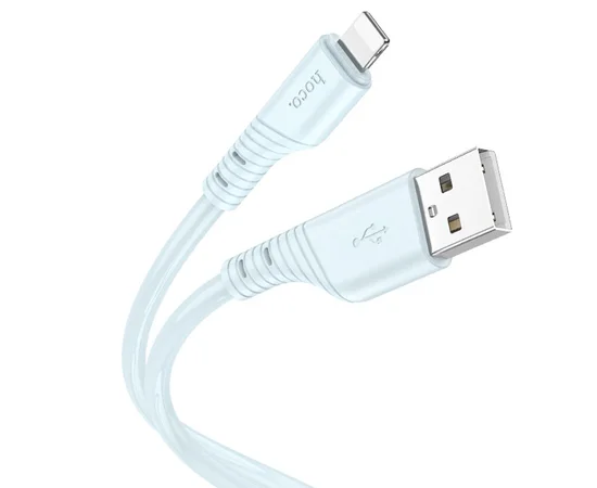 Дата кабель Hoco X97 Crystal color USB to Lightning (1m) Light blue