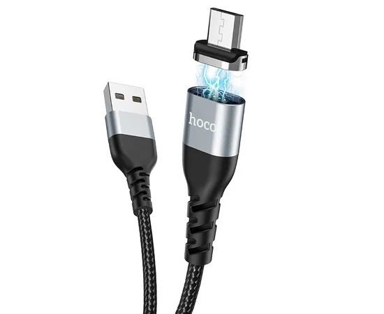 Дата кабель Hoco U96 "Traveller magnetic" MicroUSB (1.2m) Черный