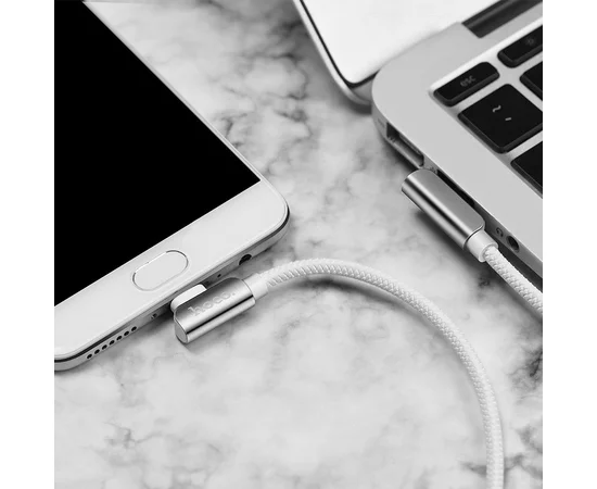 Дата кабель Hoco U42 Exquisite Steel Micro USB Cable (1.2m) Белый