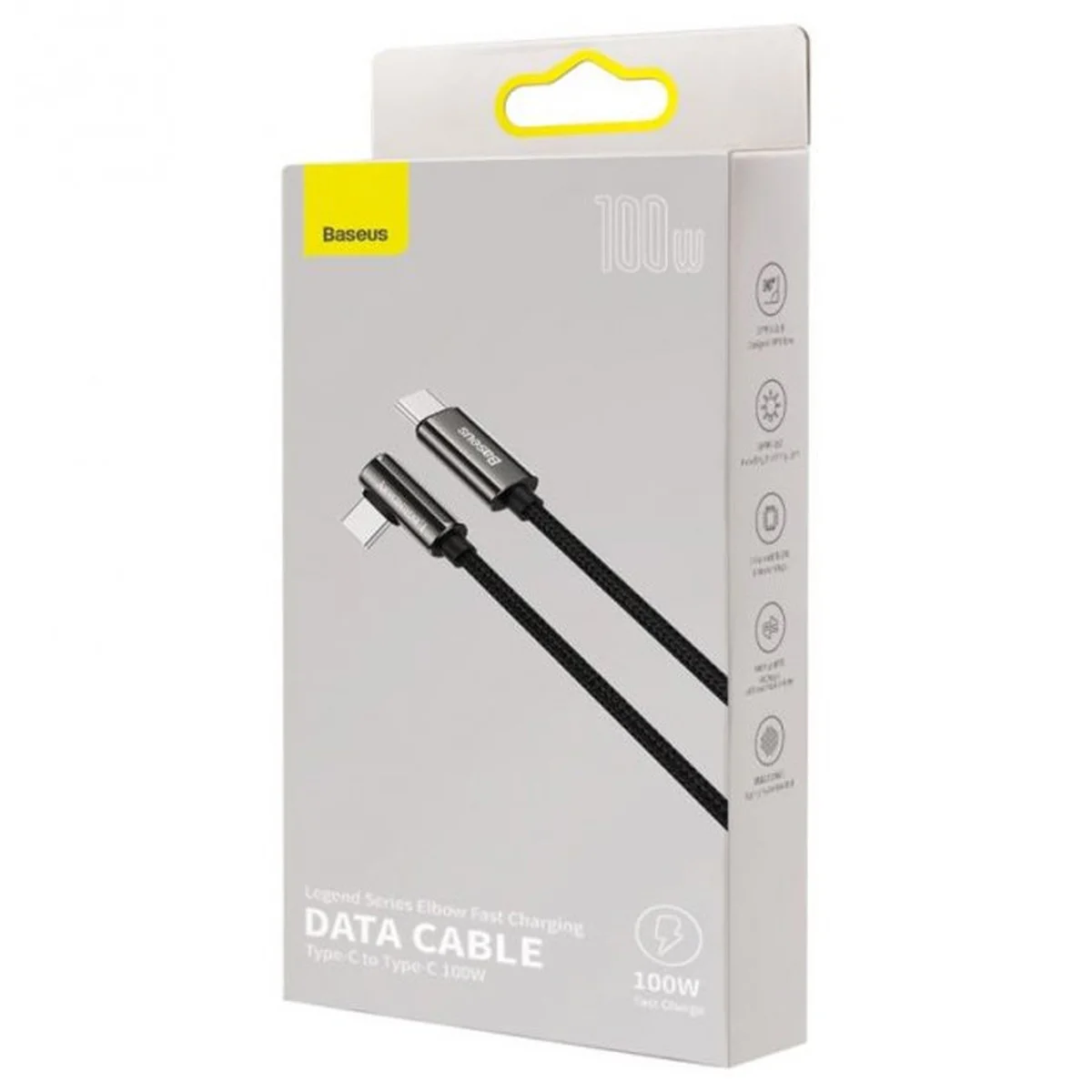 Дата кабель Baseus Legend Series Elbow Type-C to Type-C 100W (1m) (CATCS-01) Black