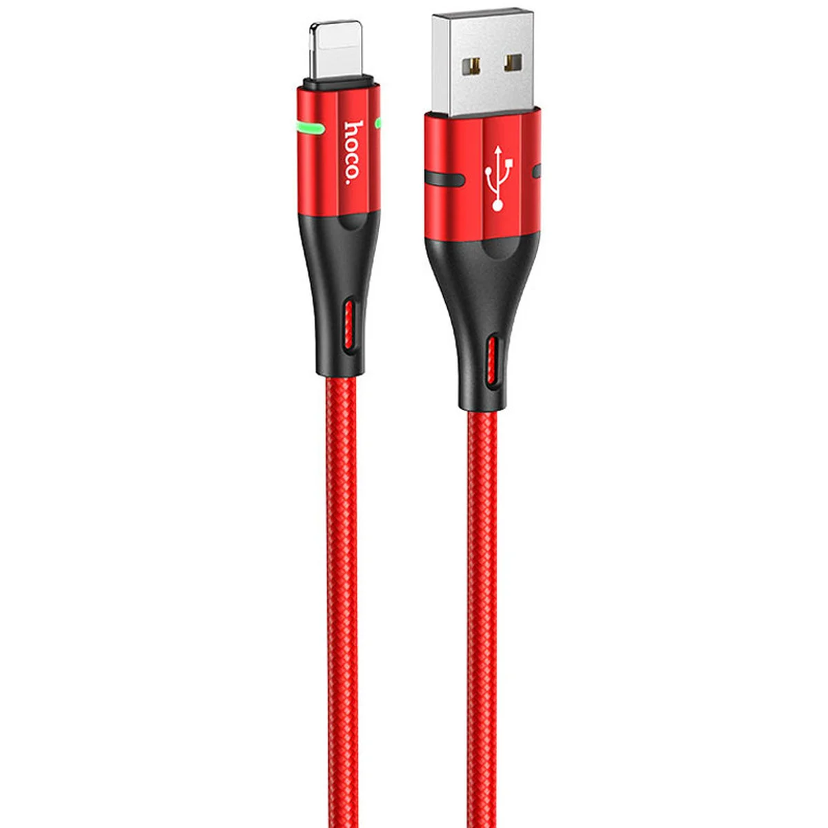Дата кабель Hoco U93 "Shadow" Lightning (1.2 m) Красный