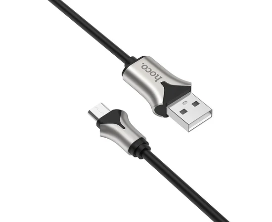 Дата кабель Hoco U67 "Soft Silicone" MicroUSB (1.2m) Черный