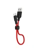Дата кабель Hoco X21 Plus Silicone Type-C Cable (0.25m) Black / Red