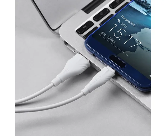 Дата кабель Borofone BX18 Optimal USB to Type-C (3m) Белый
