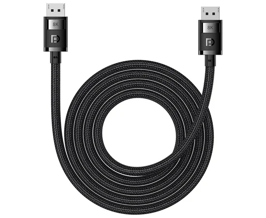 Дата кабель Baseus High Definition DP 8K to DP 8K (2m) (B00633706111-02) Cluster Black