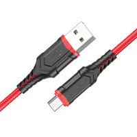 Дата кабель Borofone BX67 USB to MicroUSB (1m) Червоний