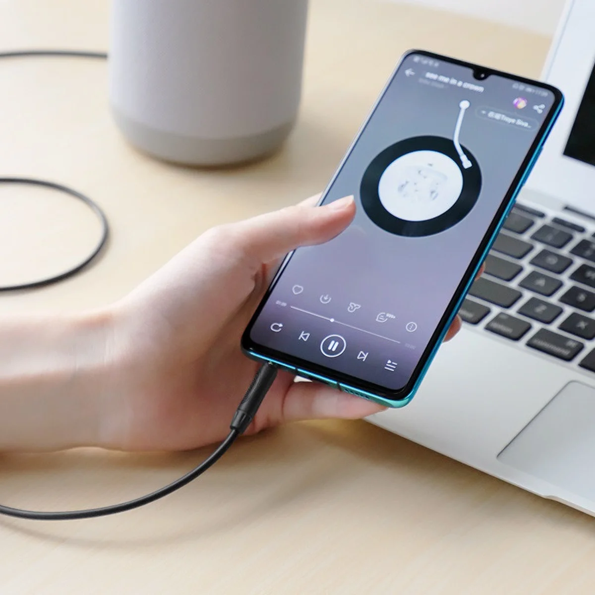 Аудио кабель Aux Borofone BL5 with mic Черный