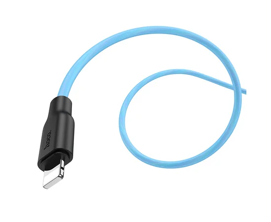 Дата кабель Hoco X21 Plus Silicone Lightning Cable (2m) Black / Blue