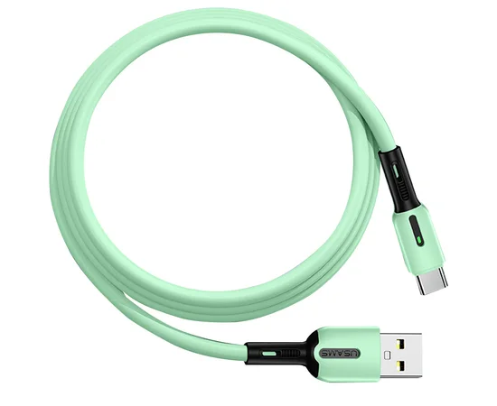 Дата кабель Usams US-SJ433 U51 Silicone USB to Type-C (1m) Мятный