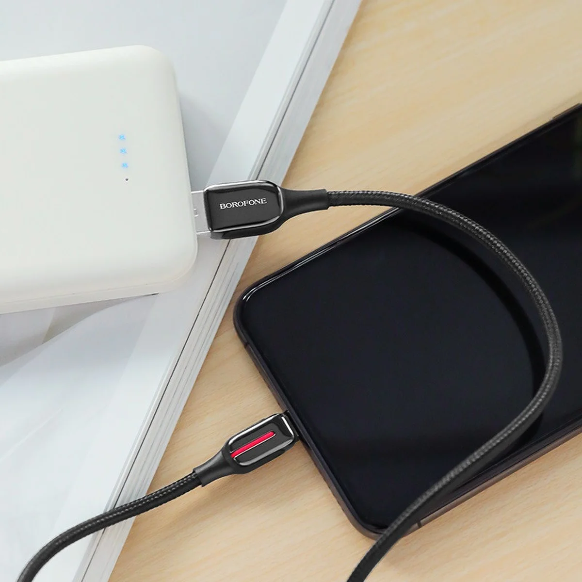 Дата кабель Borofone BU14 Heroic USB to Lightning (1.2m) Черный