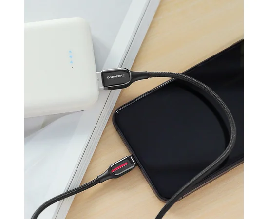 Дата кабель Borofone BU14 Heroic USB to Lightning (1.2m) Черный